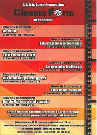 La rassegna di cinema al Forte Prenestino di Roma dal 17 Ottobre al 12 dicembre