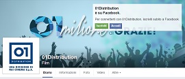 01 Distribution: raggiunto 1 milione di fan su Facebook