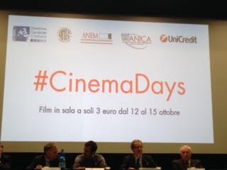 #CINEMADAYS - Quattro giorni di film a 3 euro!