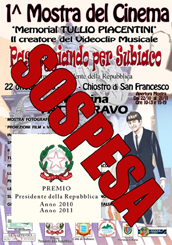 Ancora polemiche sulla mancata Mostra del Cinema di Subiaco