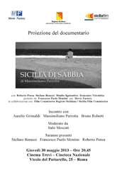 Sicilia di Sabbia di Perrotta al Cinema Trevi di Roma