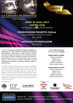 Luned 20 ottobre la premiazione de La Chioma di Berenice
