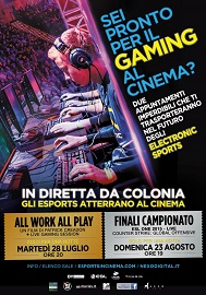Il Gaming sul grande schermo in diretta via satellite