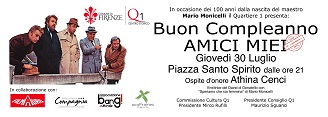 Buon compleanno Amici miei! - Firenze rende omaggio al Maestro Monicelli