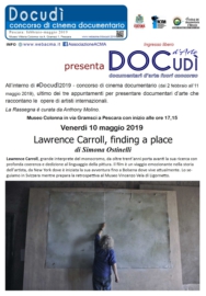 DOCUDI' 2019 - Il 10 maggio ultimo appuntamento con lArte