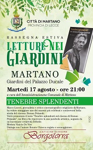 TENEBRE SPLENDENTI - Tante presentazioni in Puglia per il libro su Roman Polanski
