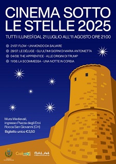 CINEMA SOTTO LE STELLE LANCIANO - Dal 21 luglio all'11 agosto
