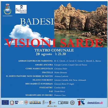 VISIONI SARDE NEL MONDO - Il 20 agosto proiezioni al Teatro Comunale di Badesi