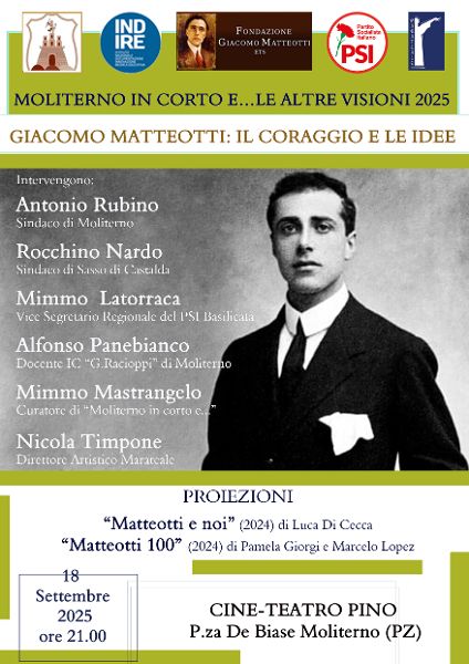 MOLITERNO IN CORTO ELE ALTRE VISIONI - Un evento per Giacomo Matteotti