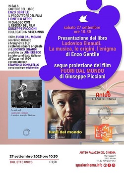 LUDOVICO EINAUDI - LA MUSICA, LE ORIGINI, LENIGMA - Il 27 settembre Enzo Gentile presenta il libro allAnteo Palazzo del Cinema di Milano