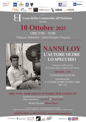 NANNI LOY LAUTORE OLTRE LO SPECCHIO - A Roma il 10 ottobre