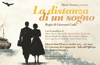 LA DISTANZA DI UN SOGNO - Anteprima il 22 ottobre a Quartu SantElena