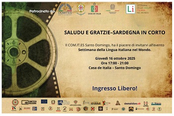 SARDEGNA IN CORTO AL COMITES DI SANTO DOMINGO - Visioni Sarde per la Settimana della Lingua Italiana nel Mondo