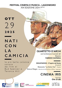 FESTIVAL CINEMA E MUSICA LAGONEGRO LA RASSEGNA 19 - Il 29 e 30 ottobre al Cinema IRIS