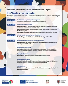 UNISOLA CHE INCLUDE - Il 12 novembre a Cagliari levento annuale del FSE+ Sardegna