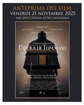 PAROLA DI TOMMASO - Il 21 novembre anteprima a Avezzano