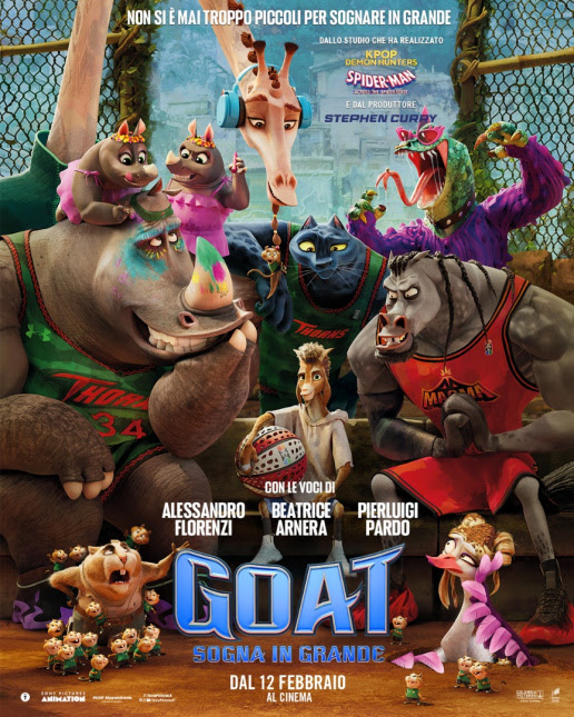 GOAT: SOGNA IN GRANDE - Le voci italiane e il poster