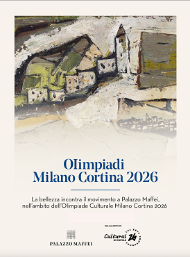 GIOCHI OLIMPICI INVERNALI DI MILANO CORTINA 2026 - A Palazzo Maffei di Verona video in loop 
