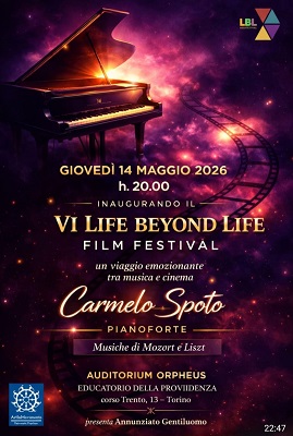 LIFE BEYOND LIFE FILM FESTIVAL 6 - Apre la manifestazione il concerto di Carmelo Spoto