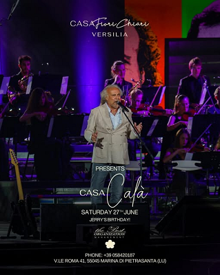 JERRY CALA' - Festeggia i suoi 75 anni alla Casa Fiori Chiari Versilia