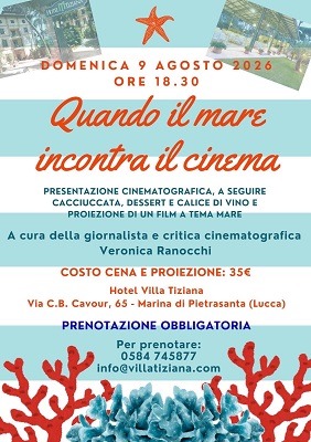 QUANDO IL MARE INCONTRA IL CINEMA - In Versilia un incontro con la giornalista e critica cinematografica Veronica Ranocchi