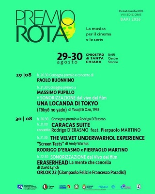 PREMIO ROTA 8 - Il 29 e 30 agosto a Bari