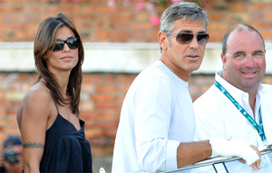 George Clooney ed Elisabetta Canalis atterrano al Lido