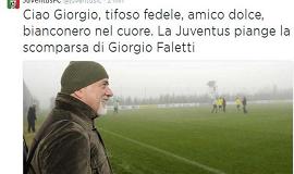 La Juventus ricoda il tifoso Giorgio Faletti con un Twitter