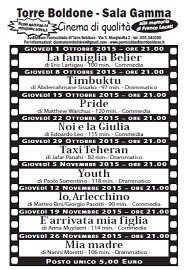 CINEMA DI QUALITA' - Dal 1 ottobre al 26 novembre