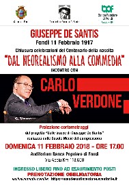 CARLO VERDONE - A Fondi in ricordo di Giuseppe De Santis