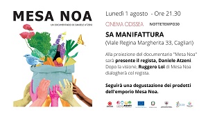 MESA NOA - Anteprima il 1 agosto a Sa Manifattura a Cagliari