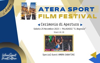 MATERA SPORT FILM FESTIVAL 13 - Dal 24 novembre al 3 dicembre
