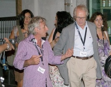 Franco Rina con il regista Ken Loach