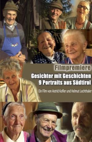 locandina di "Gesichter mit Geschichten. 9 Portraits aus Südtirol"