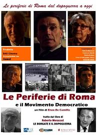 locandina di "Le Periferie di Roma e il Movimento Democratico"