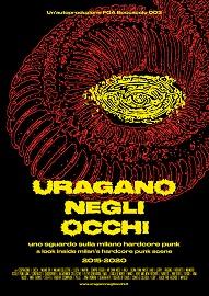 locandina di "Uragano negli Occhi. Uno Sguardo sulla Milano Hardcore Punk 2015-2020"